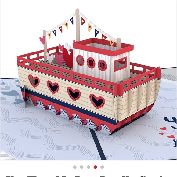 Love pop Valentine’s Day Card "you float my boat" NEW sealed - Picture 4 of 7